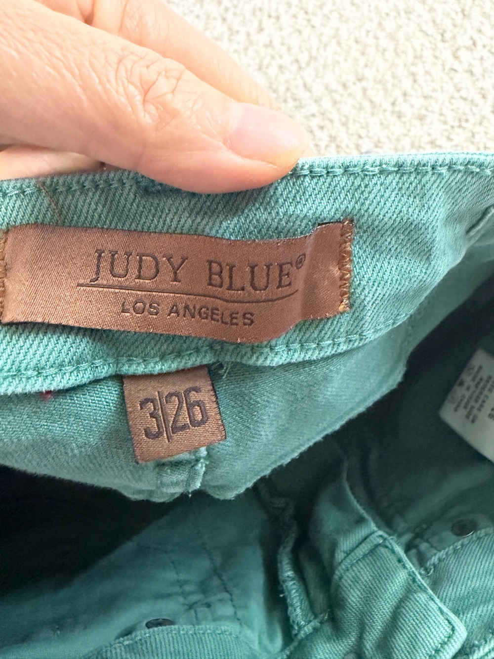 Judy Blue Straight Leg Flare Sea Green Jeans size 26 - Picture 2 of 7